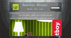 Desktop Screenshot of ambiancesetmatieres.eu